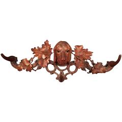 Black Forest Coat Rack with Carved Dog Bust, Germany, 19th Century