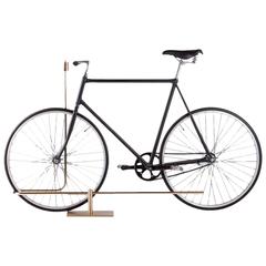Bi-Track Bicycle Stand in Polished Brass by Masanori Mori, Wallpaper Award