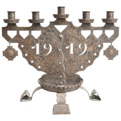 Wrought Iron Candelabra in National Romantic Style, Sweden, 1919