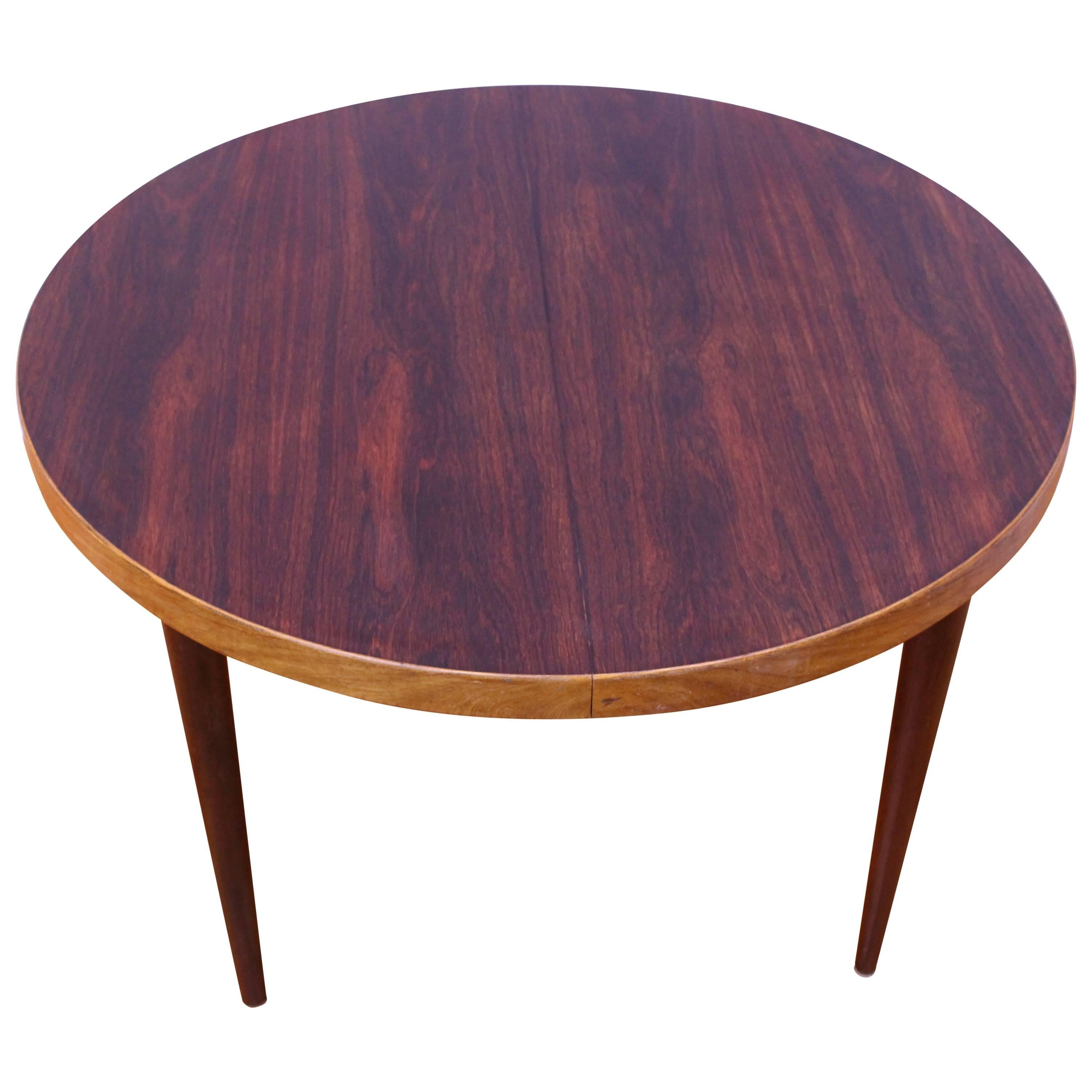 Danish, Mid-Century Modern Rosewood and Teak Dining Table by Kai Kristiansen For Sale