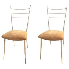 Pair of Italian Metal Side Chairs