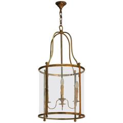 1950s Three Gilded iron Lanterns in the Style of Directoire