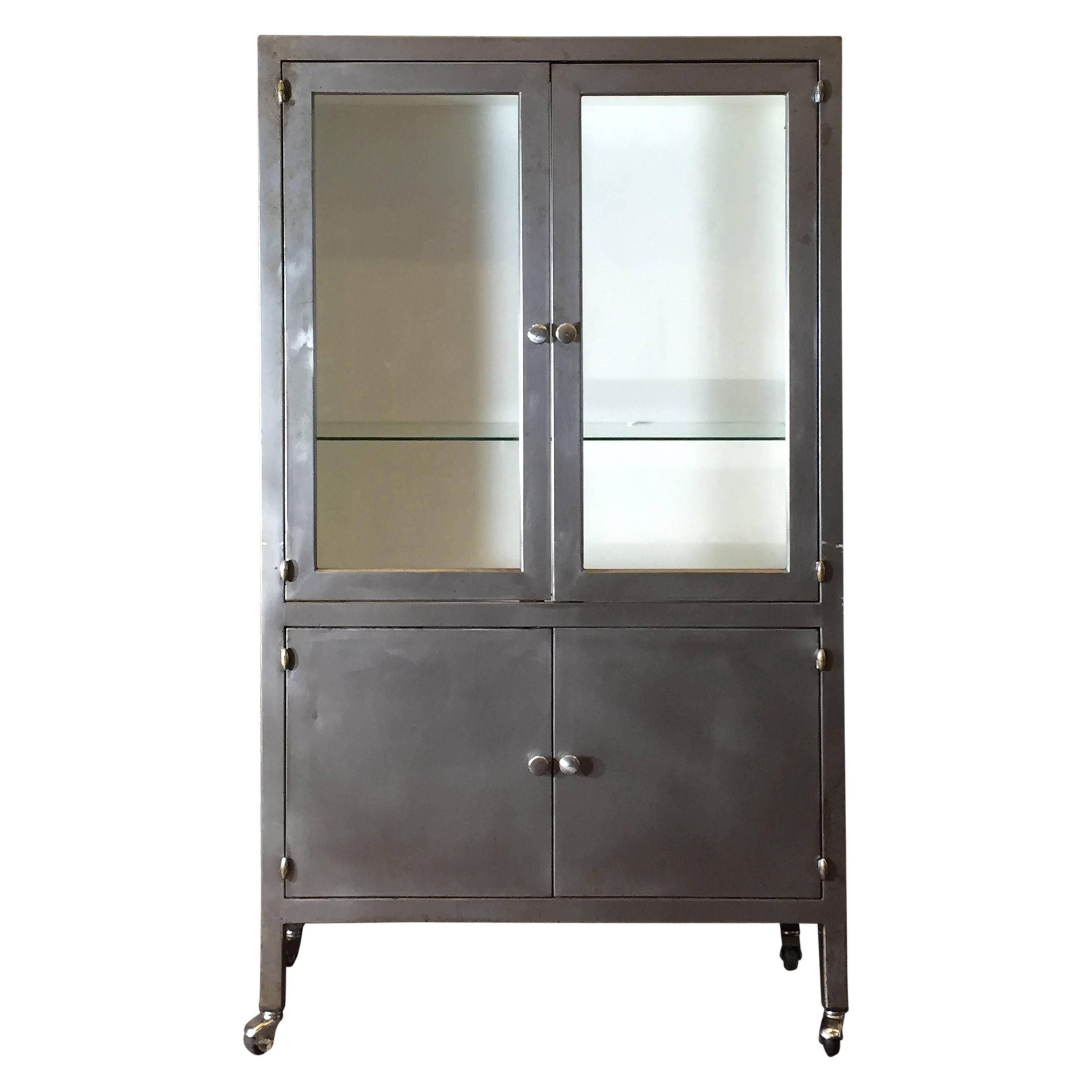 Classic Steel Medical Cabinet For Sale