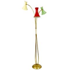 Austrian Brass Floor Lamp by Rupert Nikoll, 1950s