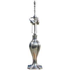 Silvered Bronze Lamp Attributed to E.F. Caldwell 9