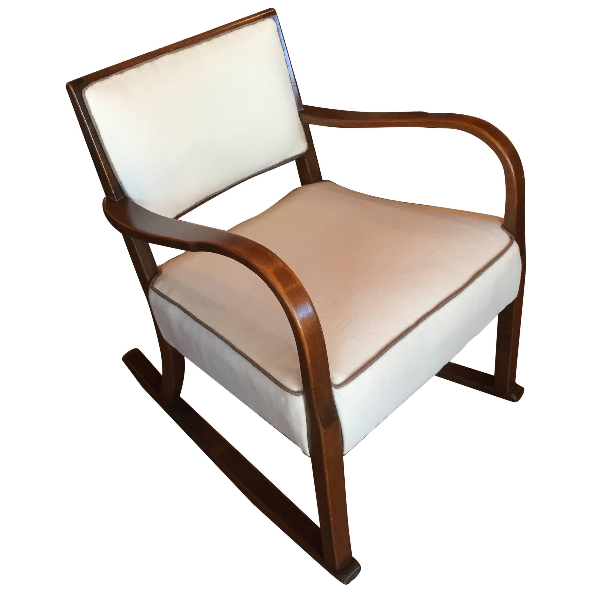 Vintage Fritz Hansen Rocking Chair For Sale