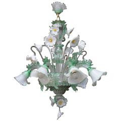Huge Venetian Murano Glass Chandelier 5