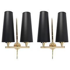 Pair of 1950s Sconces by Ateliers Petitot