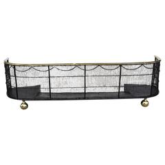 Wire and Brass Fender circa 1820 with Brass Ball Feet