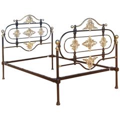 Antique Cast Iron and Brass Moroccan Bed