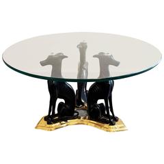 Maitland-Smith Cast Bronze and Brass Whippet Cocktail Table