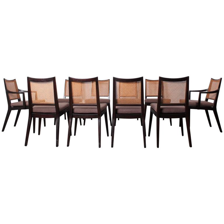 Set of Ten Dining Chairs by Edward Wormley for Dunbar at 1stDibs