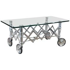 Polished Steel Coffee Table