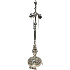 Edward F. Caldwell & Co., Silvered Bronze Neoclassical Table Lamp, 19th Century