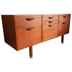 Jens Risom Walnut Credenza, Mid-Century Modern