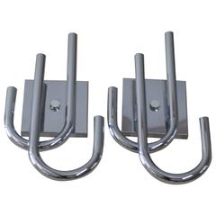 Pair of Chrome Tubular Sconces 9