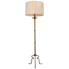 Early 19th Century Gilt Iron Floor Lamp from Barcelona