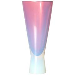 Amethyst Cenedese Opalescent Sommerso Vase, circa 1950
