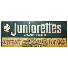 Large 1920s Metal Advertising Sign "Juniorettes" 9