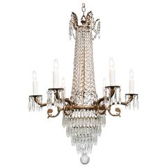 Six-Light Tent and Cascade Chandelier, Probably Austria, circa 1930