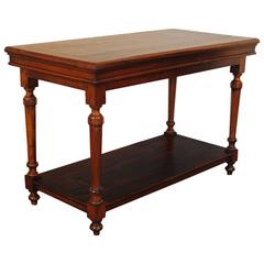 French Louis Philippe Walnut and Mahogany Shop Table, Mid-19th Century