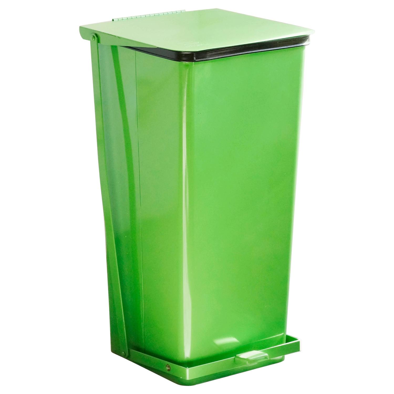 Vintage Mipro Industrial Steel Hamper, Trash Bin, Refinished at 1stdibs