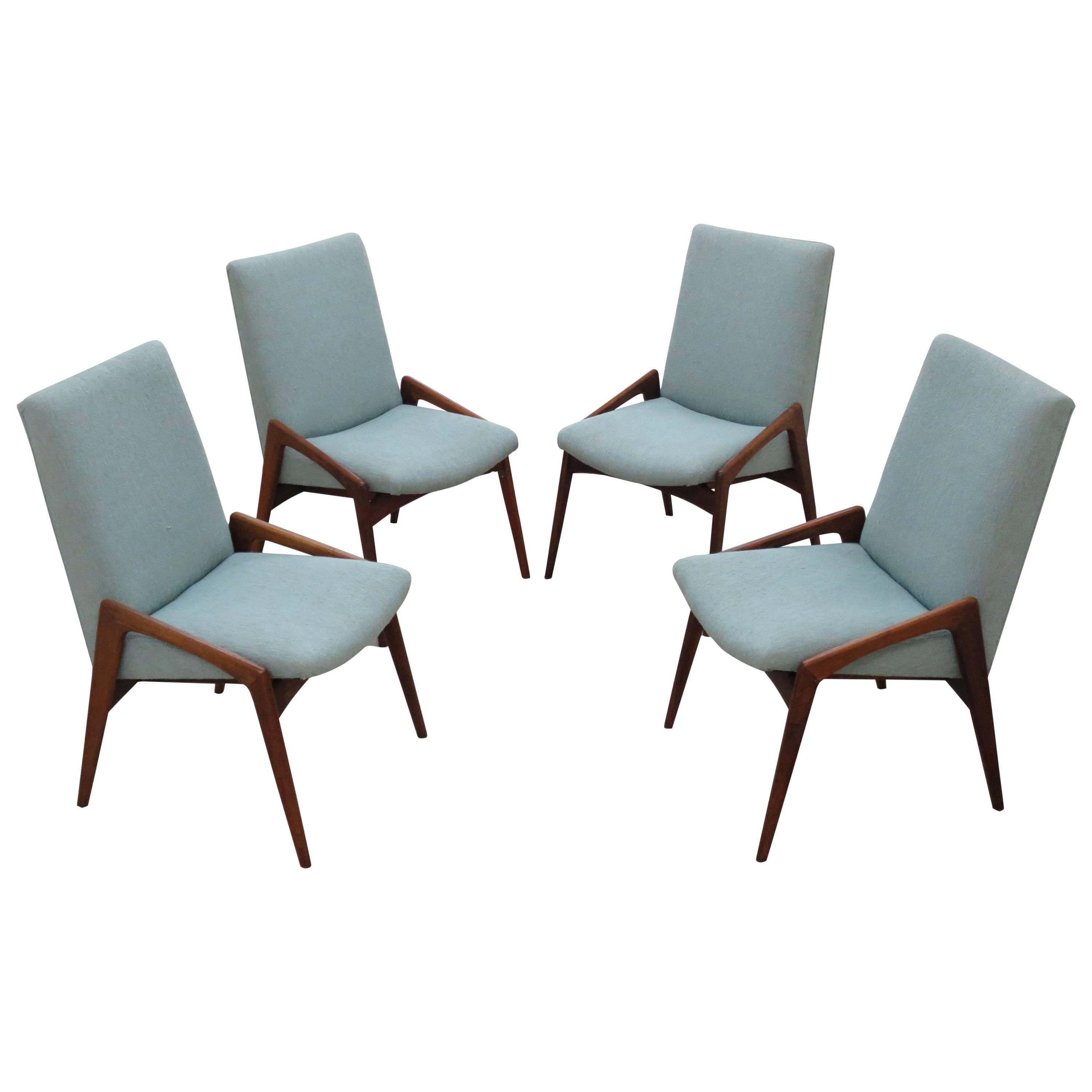 Set of Four Mid-Century Dining Chairs