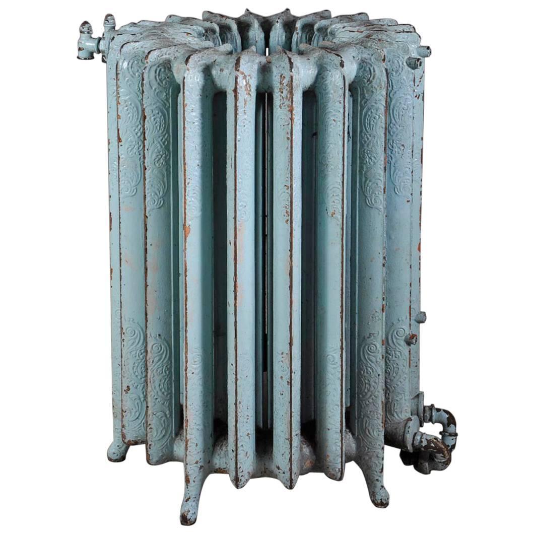 Very unusual cast iron radiator in a round shape. at 1stdibs