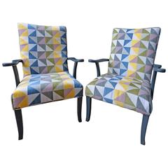 Retro 1960s British Reupholstered Lounge Chairs by Parker Knoll