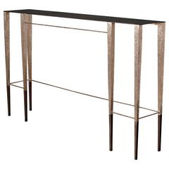 "Singha" Hand-Hammered Bronze Console Table by Aurelien Gallet