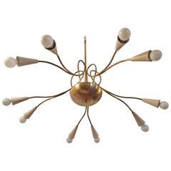 Grand Italian 1950s Mid-Century Sculptural Chandelier 8