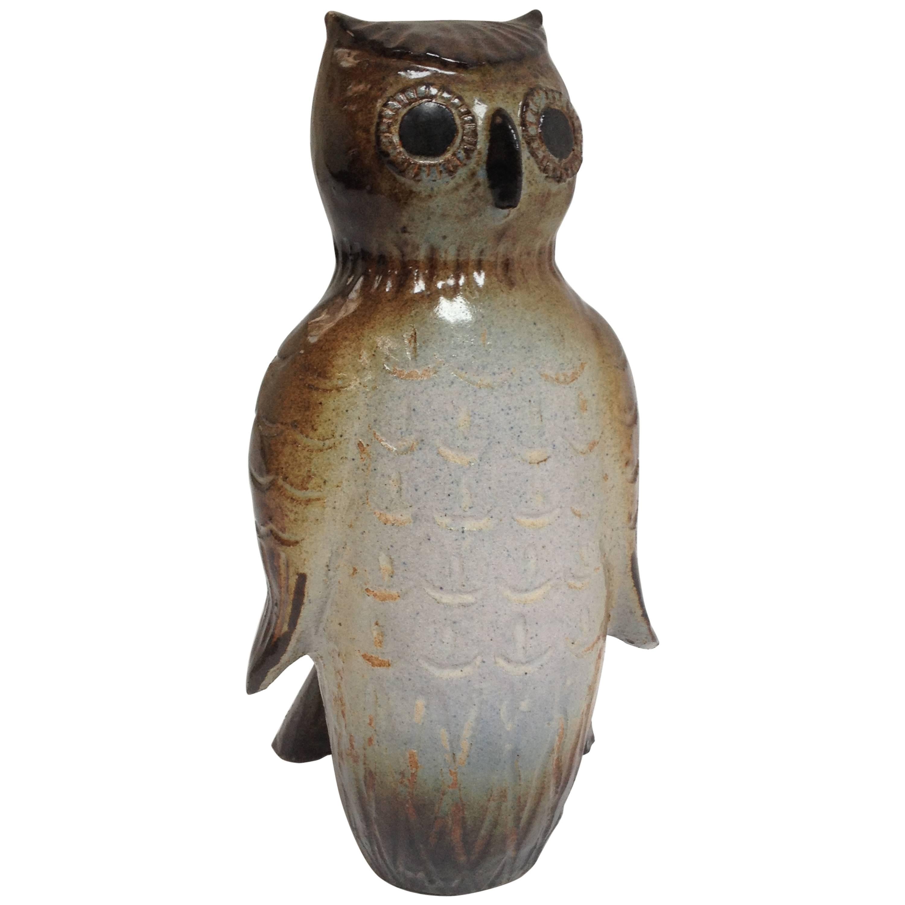 1960s Original Ceramic Owl by Canadian Artist Thomas Kakinuma For Sale