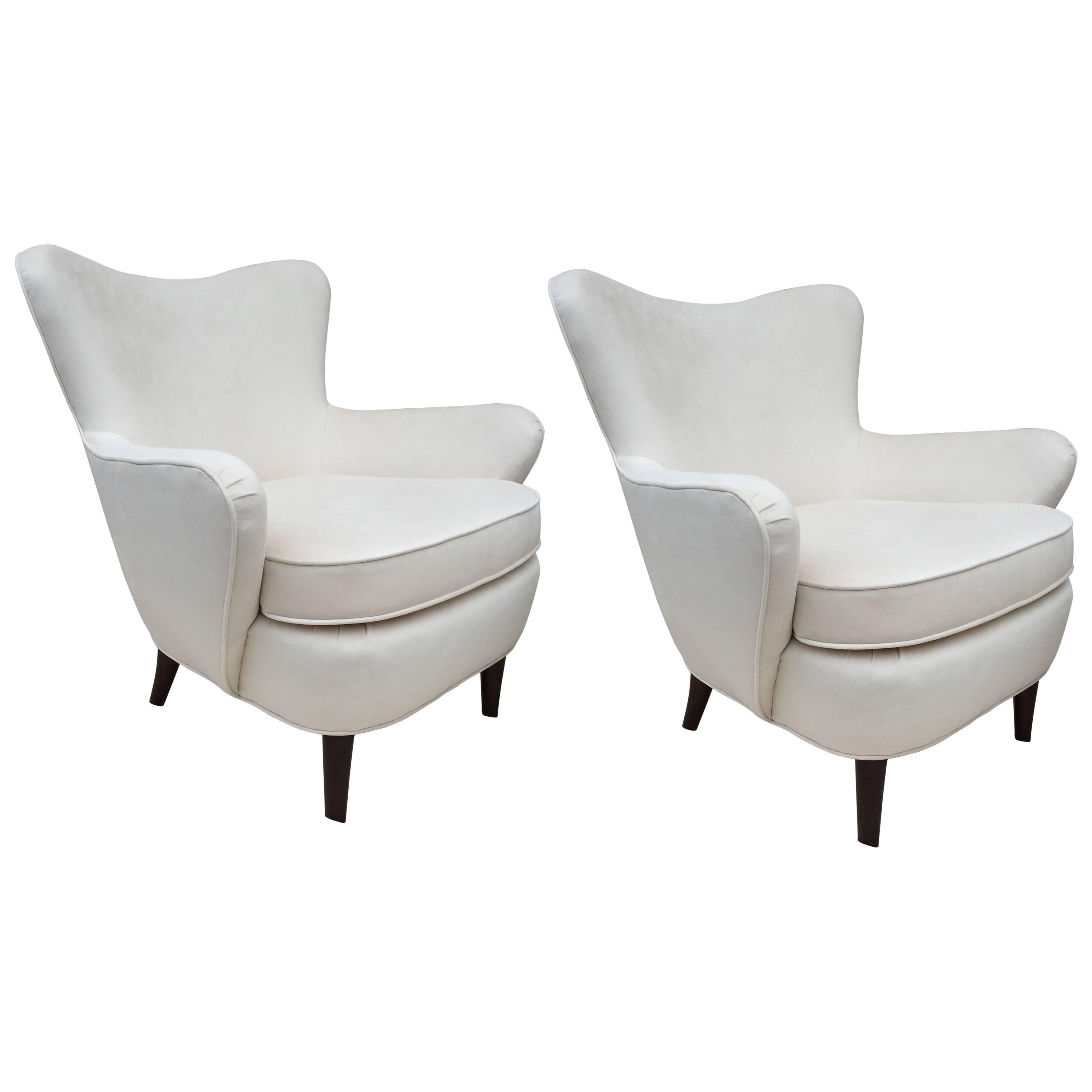 Pair Rare Ernst Schwadron Club Chairs, for Rena Rosenthal For Sale