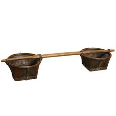 Asian Shoulder Yoke with Woven Baskets