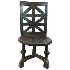 Antique Ethiopian Carved Chair
