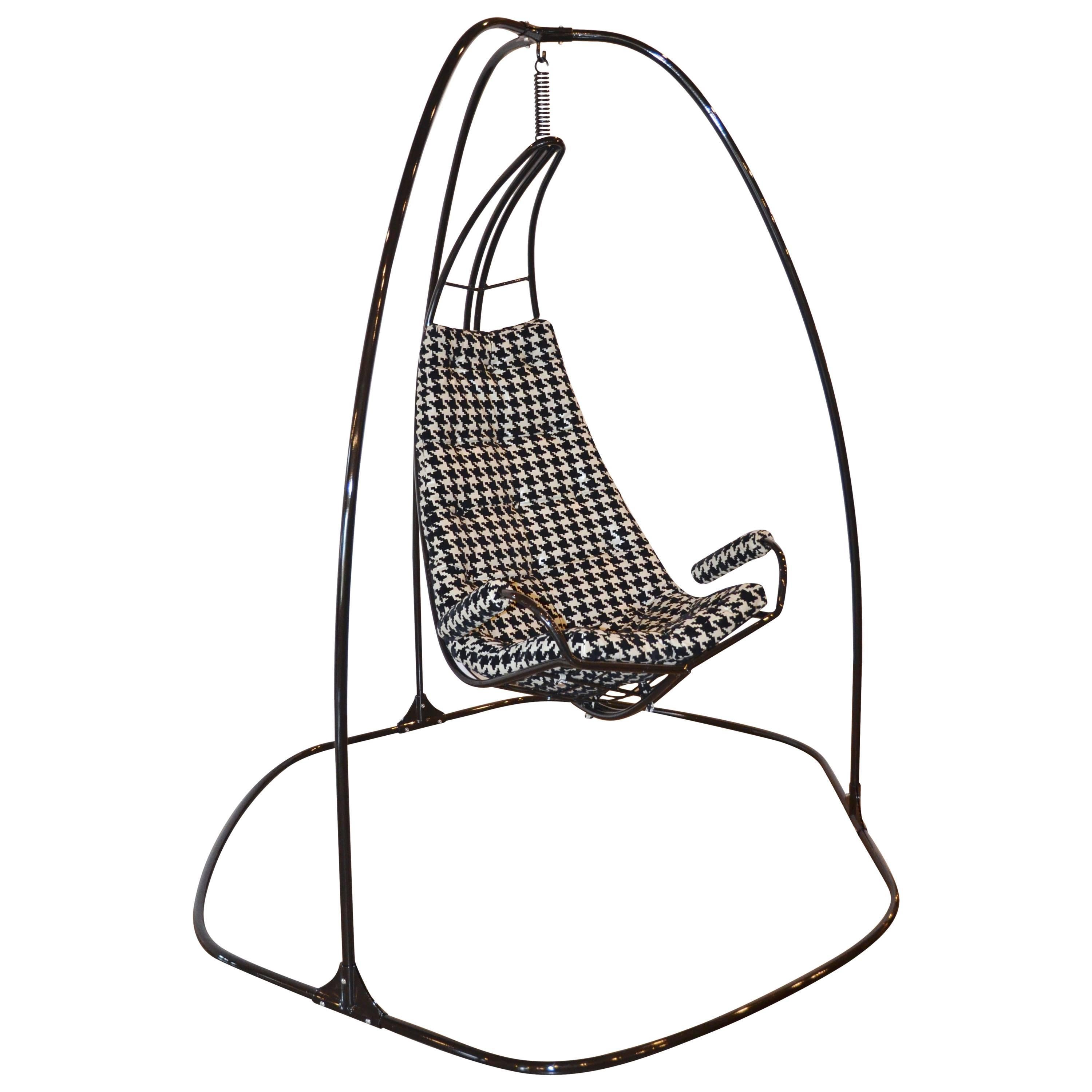 Metal Framed Swinging Lounge Chair
