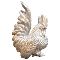 Silvered Bronze Rooster