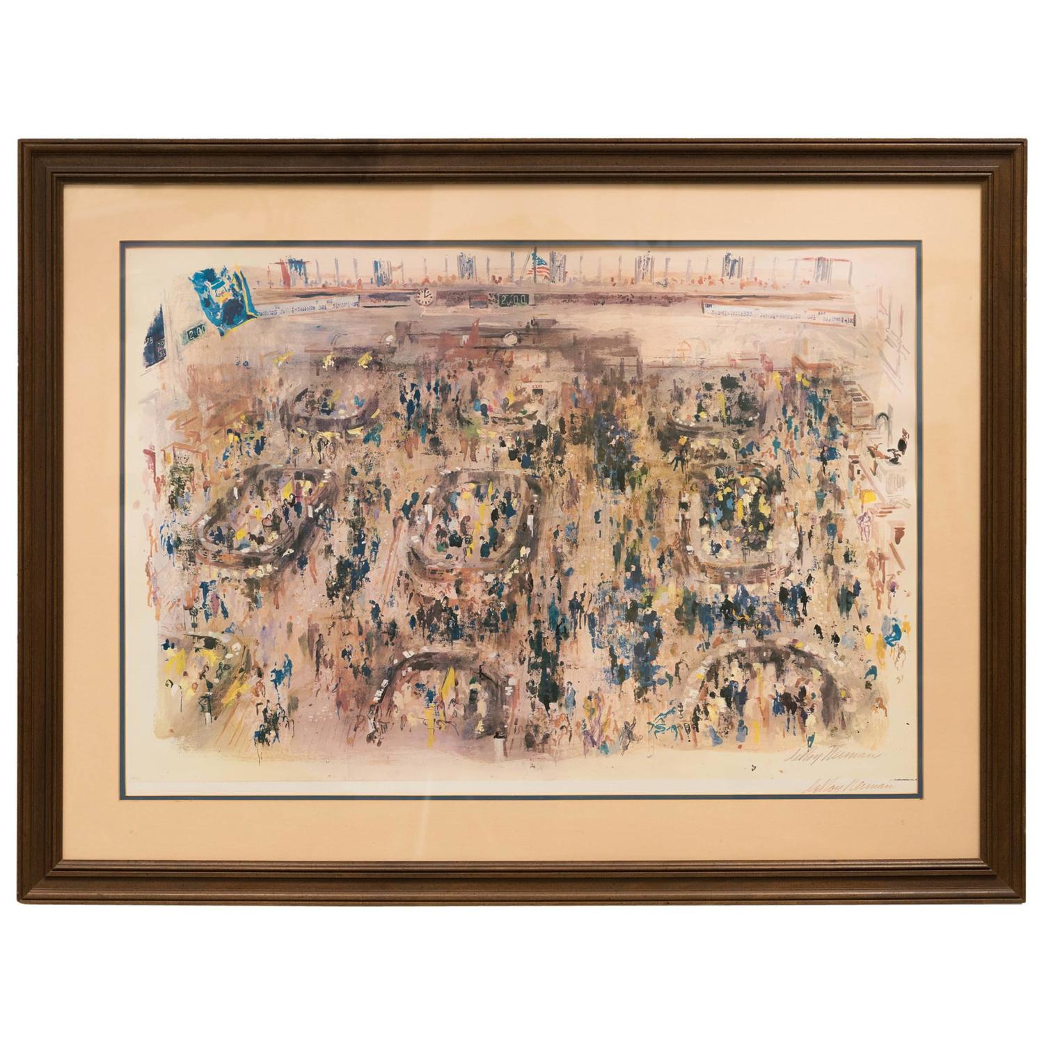 New York Stock Exchange Litho signed by LeRoy Neiman at