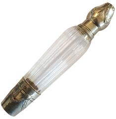 Antique French Baccarat Sterling Silver Perfume Scent Bottle