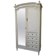 19th Century Louis XVI Style Painted Armoire