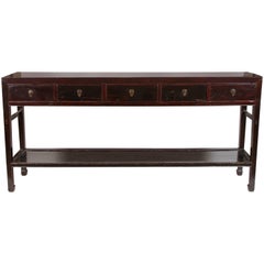 18th Century Five-Drawer Chinese Scholar's Table