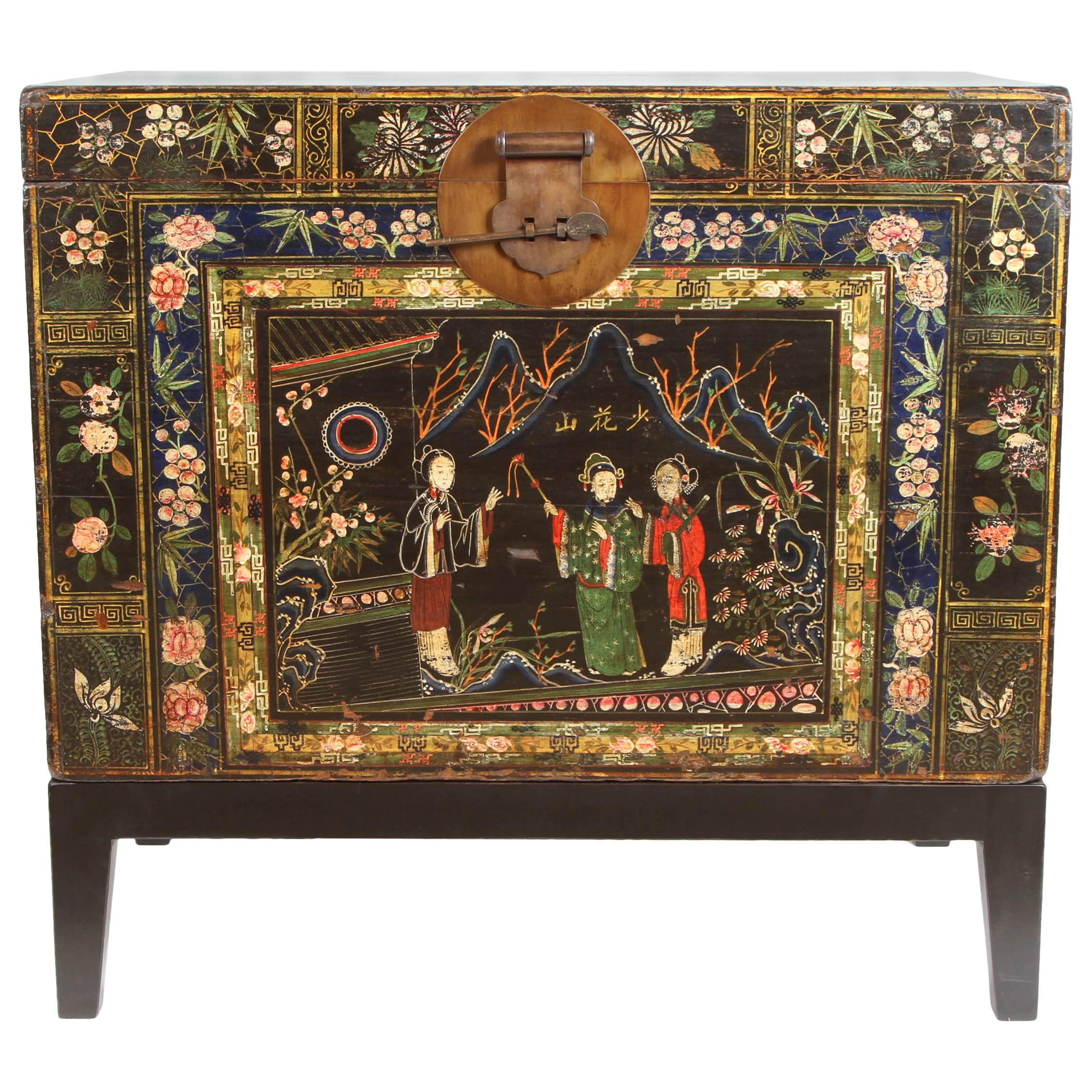 19th Century Chinese Painted Chest