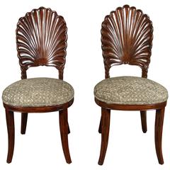 Carved Shell Back Chairs
