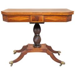 Regency Mahogany and Inlaid Games Table Antique Regency Mahogany and Inlaid Games Table
