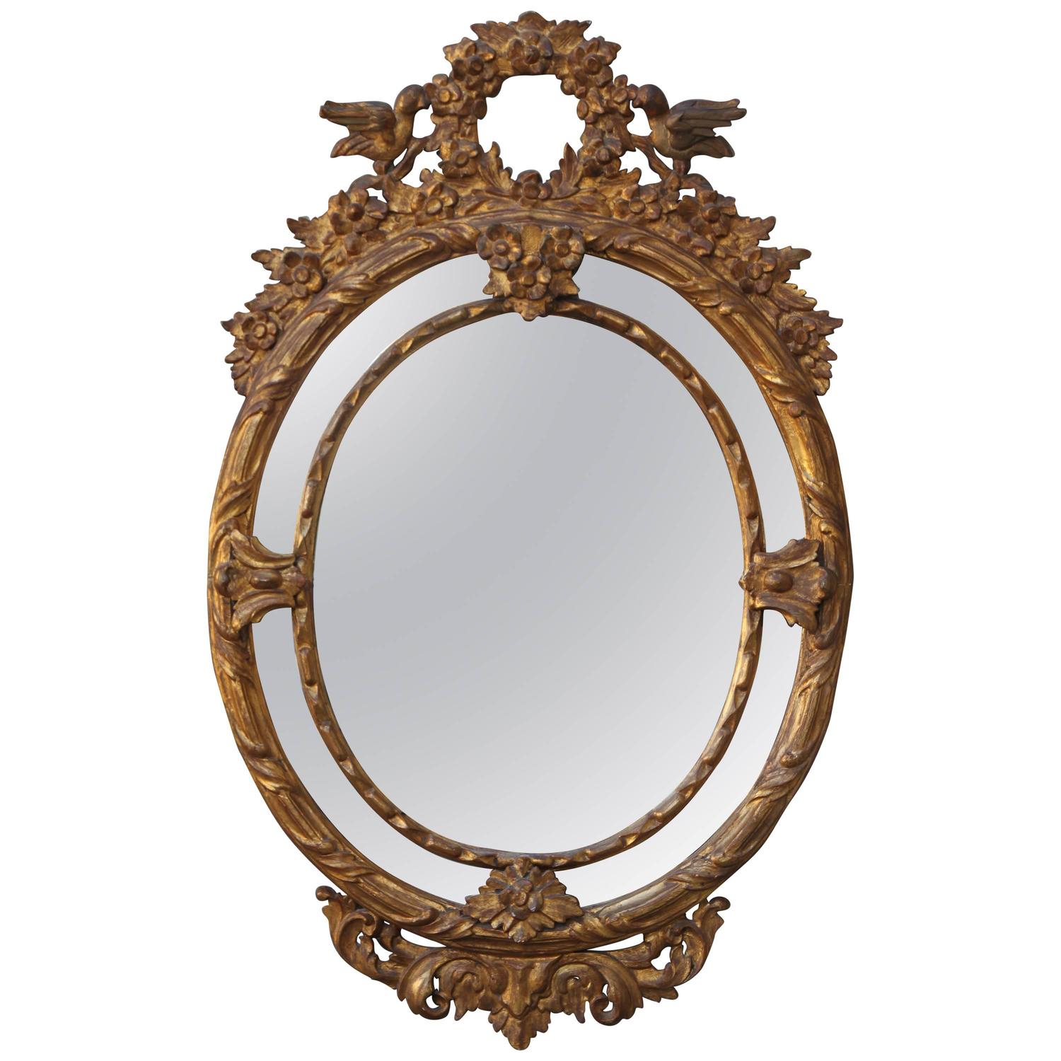 French Louis XV Style Giltwood Mirror at 1stdibs