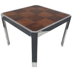 Paul Evans Style Parquet Top Card Table/Dining Table