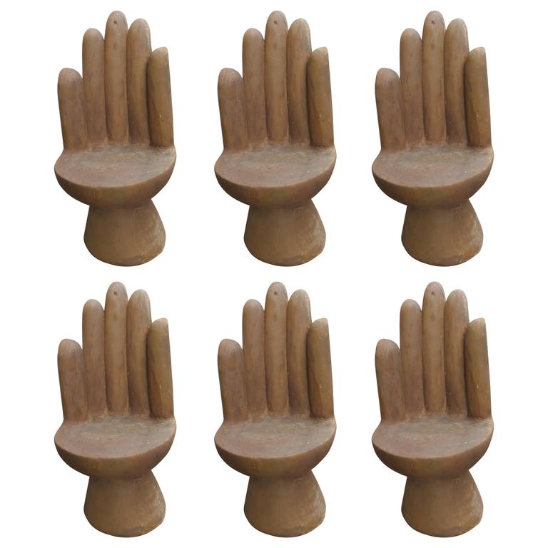 Six Chairs Hand Chairs in the Style of Pedro Friedeberg For Sale at 1stdibs