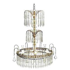 Antique Neoclassical Style Crystal Chandelier