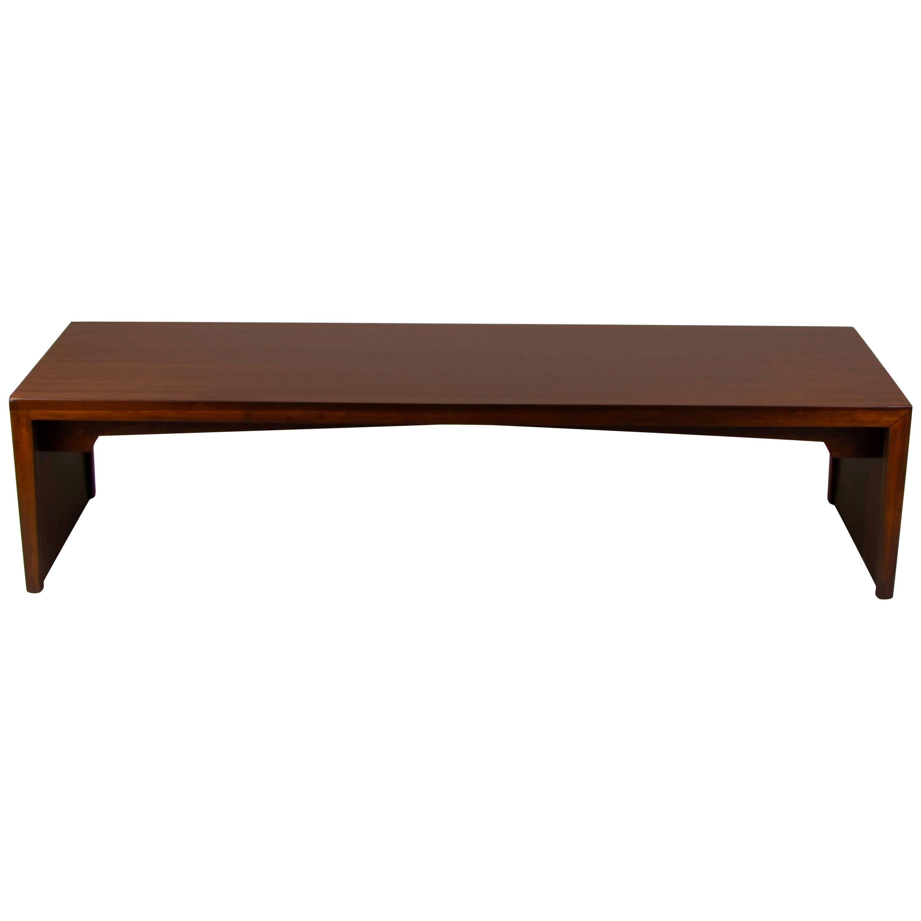Handsome Mahogany Bench or Coffee Table by Milo Baughman for Drexel, 1950s