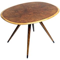 Swedish Modern Burl Side Table